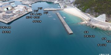 神谷漁港空撮釣り場情報